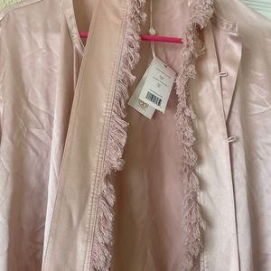 Tory Burch silk pink long sleeve button up